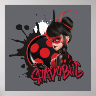 Miraculous Re-verse Shadybug Character Graphic Poster