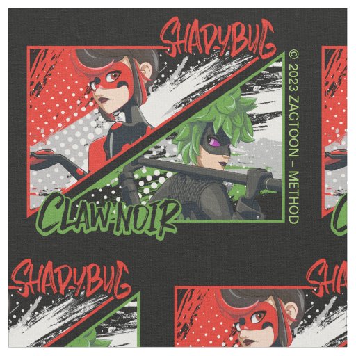 Miraculous Re-verse Shadybug & Claw Noir Fabric