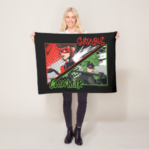 Miraculous Re-verse Shadybug & Claw Noir Fleece Blanket