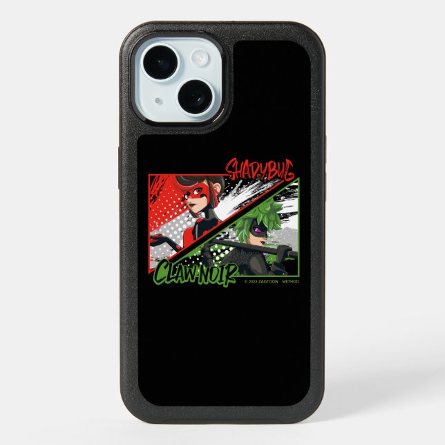 Miraculous Re-verse Shadybug & Claw Noir iPhone 15 Case (Back)