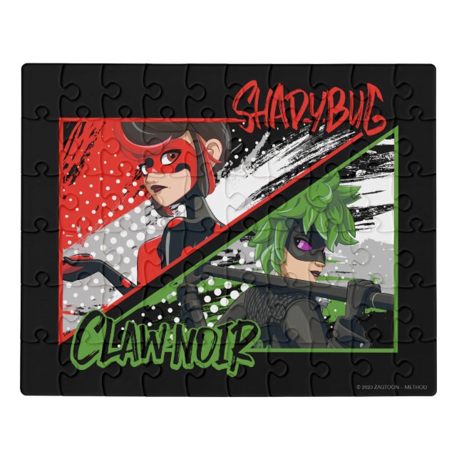 Miraculous Re-verse Shadybug & Claw Noir Jigsaw Puzzle (Puzzle Horizontal)