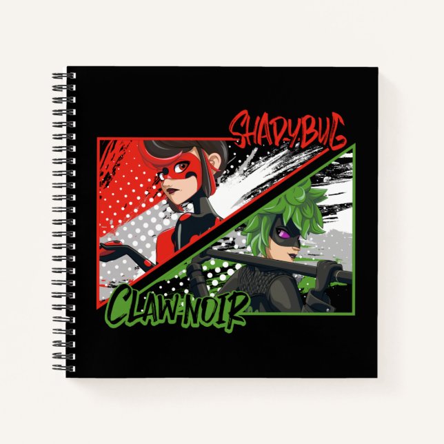 Miraculous Re-verse Shadybug & Claw Noir Notebook (Front)