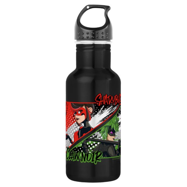 Miraculous Re-verse Shadybug & Claw Noir Stainless Steel Water Bottle (Front)