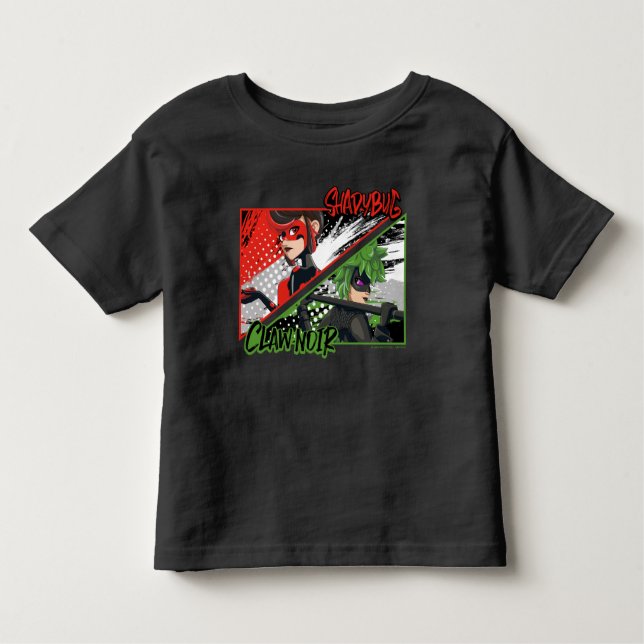 Miraculous Re-verse Shadybug & Claw Noir Toddler T-shirt (Front)