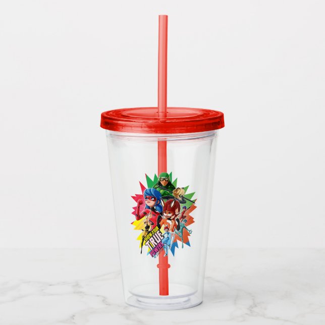 Miraculous Show Your True Powers Acrylic Tumbler (Front)
