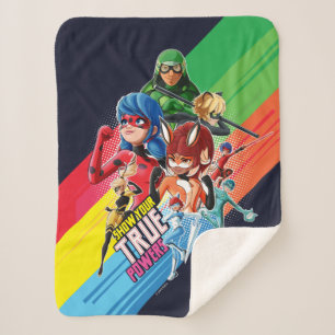 Miraculous Show Your True Powers Sherpa Blanket