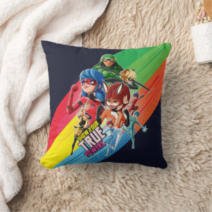 Miraculous Show Your True Powers Throw Pillow