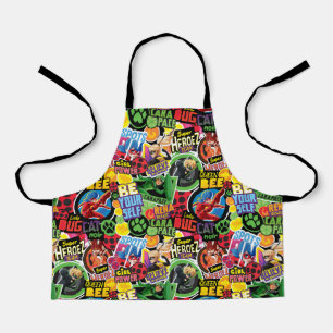 Miraculous Superhero Characters Pattern Apron