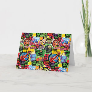Miraculous Superhero Characters Pattern Card