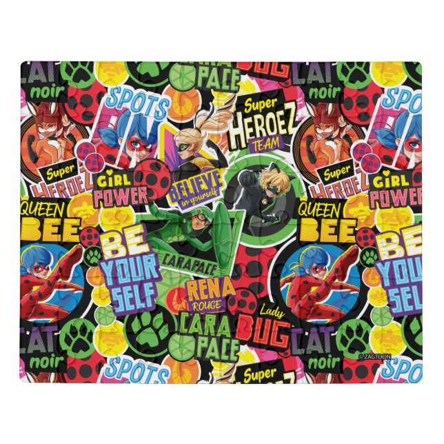 Miraculous Superhero Characters Pattern Jigsaw Puzzle (Puzzle Horizontal)
