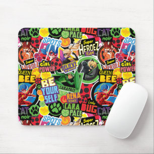 Miraculous Superhero Characters Pattern Mouse Pad