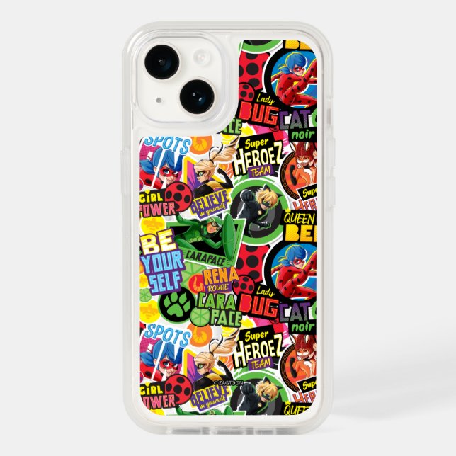 Miraculous Superhero Characters Pattern Otterbox iPhone Case (Back)