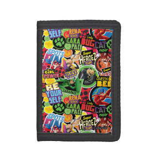 Miraculous Superhero Characters Pattern Trifold Wallet