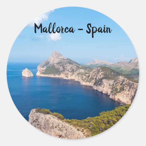 Mirador es Colomer in Cap de Formentor _ Mallorca Classic Round Sticker