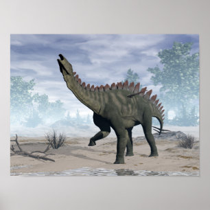 Miragaia dinosaur - 3D render Poster