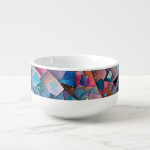 "Mirage Cascade" Colourful Abstract Art Landscape Soup Mug