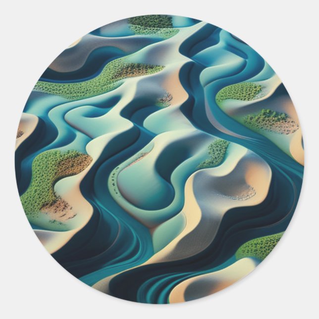 Mirage Currents Classic Round Sticker (Front)