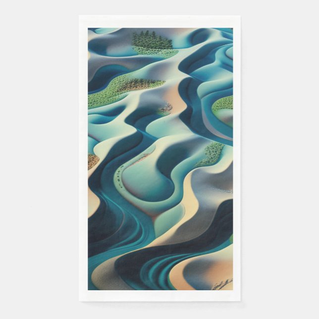 Mirage Currents Paper Guest Towels (Front)
