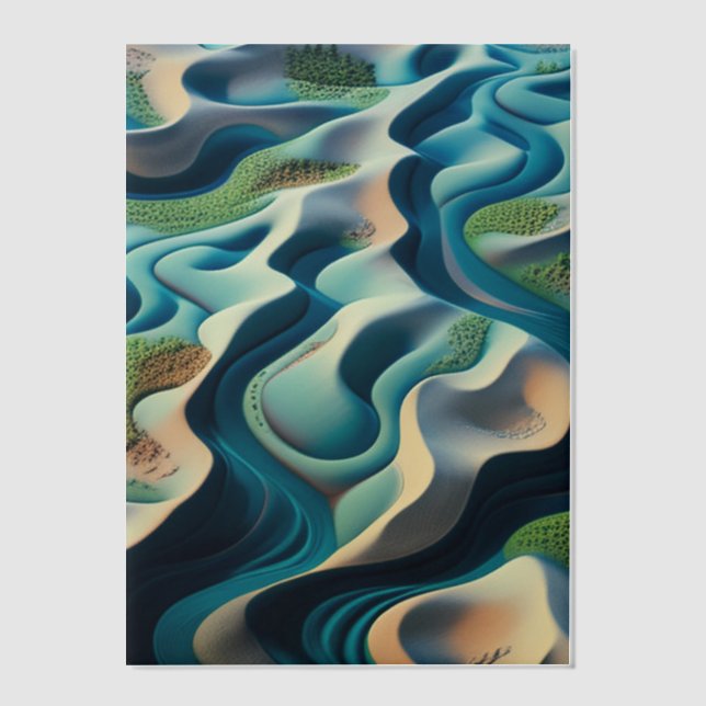 Mirage Currents Vellum Invitations (Front)