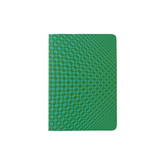‘Mirage’ | Emerald Green on Deep Green | Passport Holder (Front)