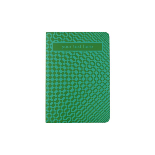 ‘Mirage’ | Emerald Green on Deep Green | Passport Holder (Front)