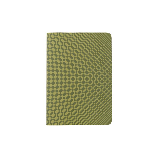 ‘Mirage’ | Golden Lime on Army Green | Passport Holder (Front)