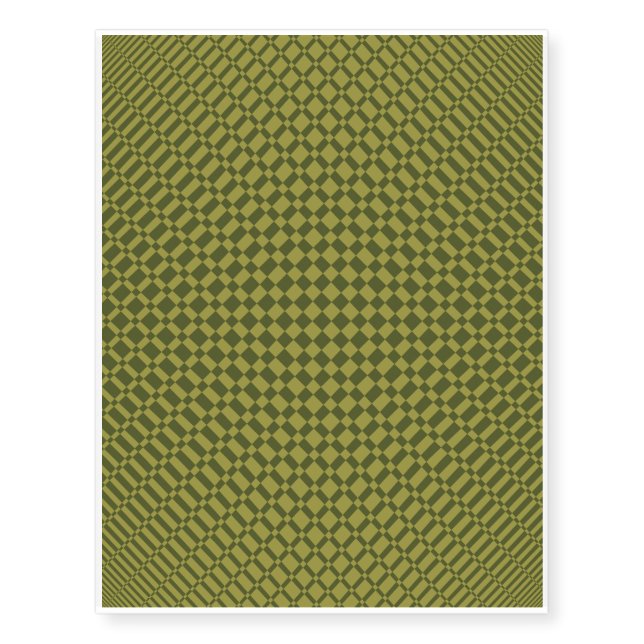 ‘Mirage’ | Golden Lime on Army Green | Temporary Tattoos (Front)