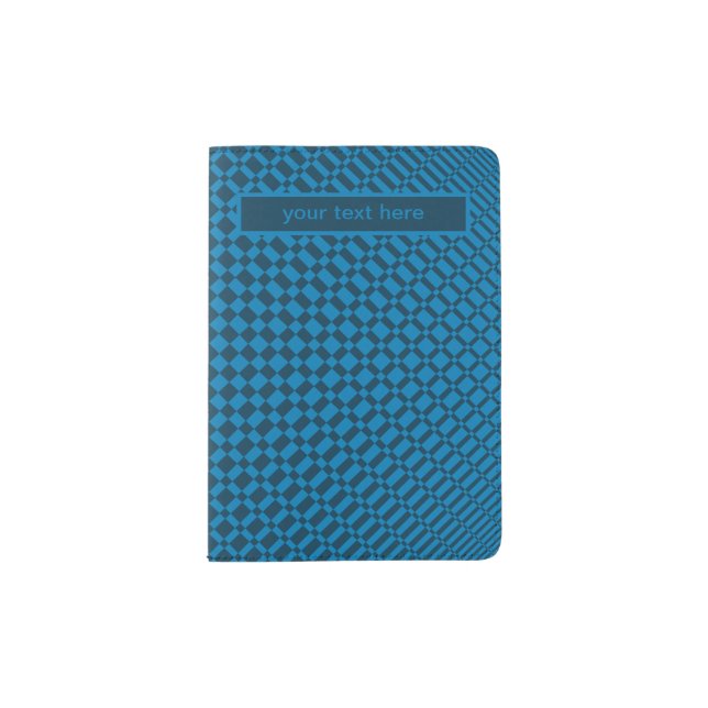 ‘Mirage’ | Ibiza Blue on Sailor Blue | Passport Holder (Front)