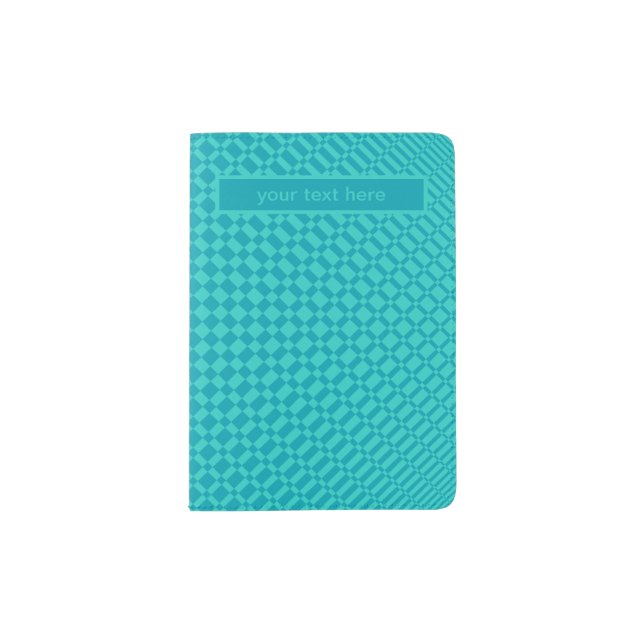 ‘Mirage’ | Teal on Peacock Blue | Passport Holder (Front)
