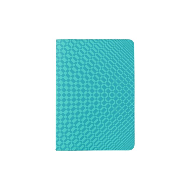 ‘Mirage’ | Teal on Peacock Blue | Passport Holder (Front)