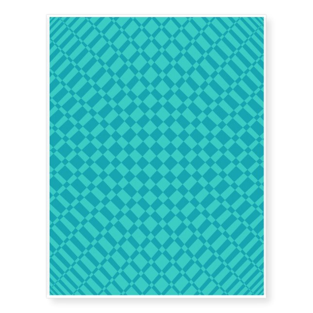 ‘Mirage’ | Teal on Peacock Blue | Temporary Tattoos (Front)