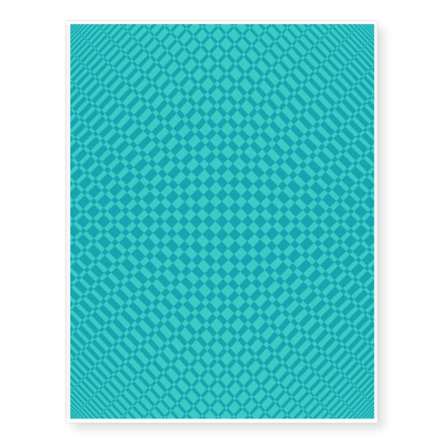 ‘Mirage’ | Teal on Peacock Blue | Temporary Tattoos (Front)