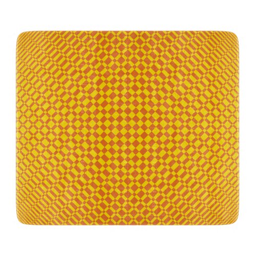 Mirage  Vibrant Yellow on Russet Orange  Cutting Board