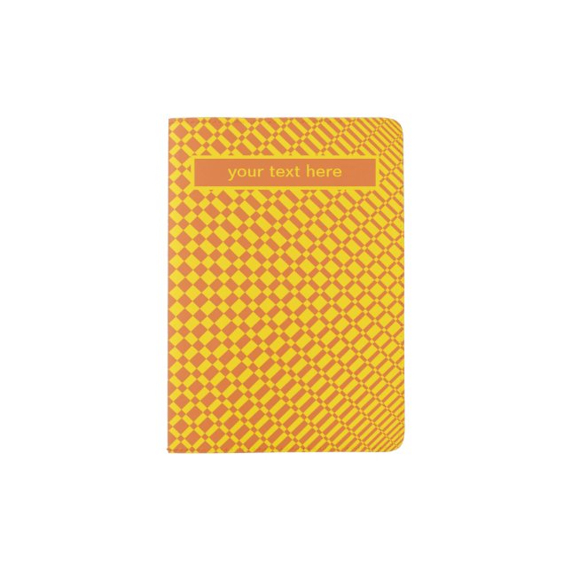 ‘Mirage’ | Vibrant Yellow on Russet Orange | Passport Holder (Front)