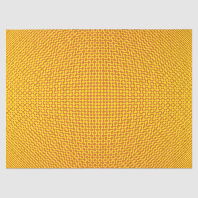 ‘Mirage’ | Vibrant Yellow on Russet Orange | Tissue Paper (Front)