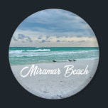 Miramar Beach Florida Beautiful Vacation Keepsake Magnet<br><div class="desc">A magnet of beautiful Miramar Beach Florida. Gorgeous emerald coast photography gift of the sandpipers on the edge of the ocean waves on the sand. Pretty seaside souvenir from Destin in the summer.</div>