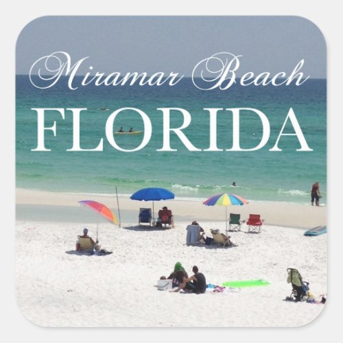 Miramar Beach Florida Square Sticker