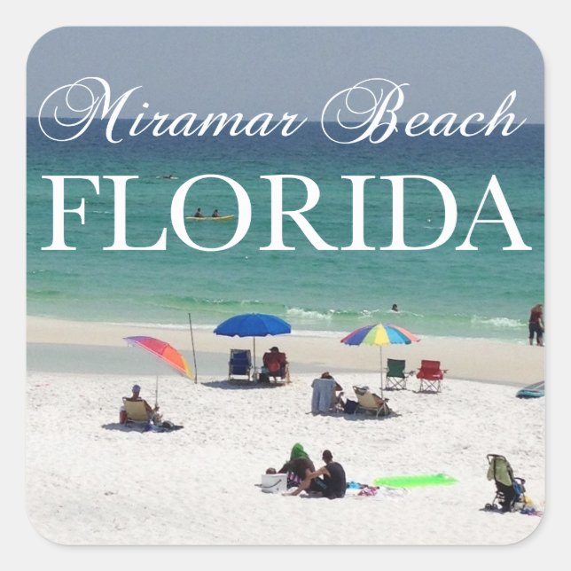 Miramar Beach Florida Square Sticker (Front)