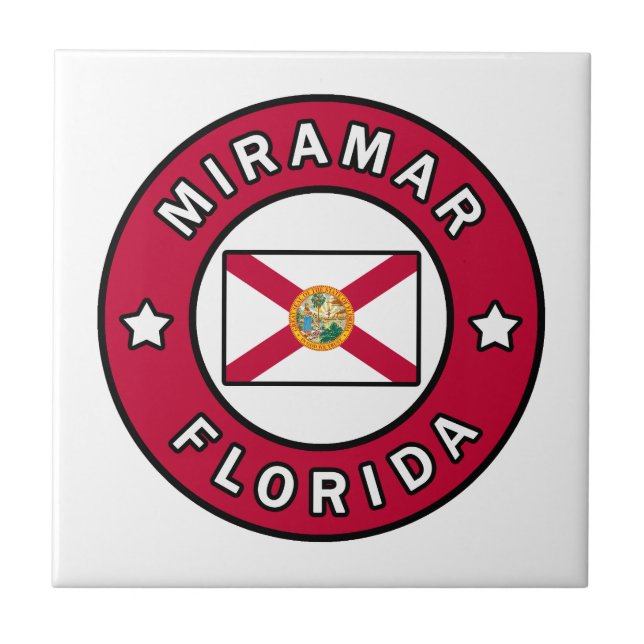 Miramar Florida Ceramic Tile (Front)