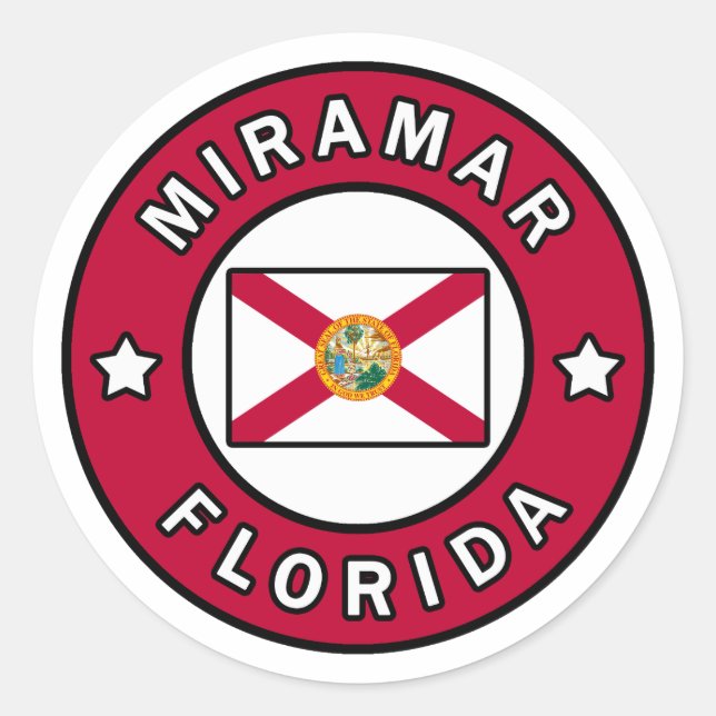 Miramar Florida Classic Round Sticker (Front)