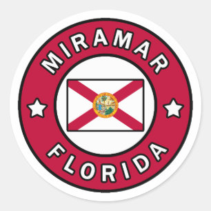 Miramar Florida Classic Round Sticker