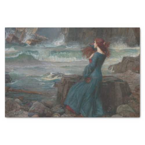 Miranda and the Tempest by John William Waterhouse Tissue Paper