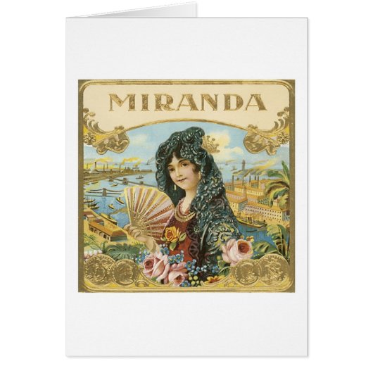 Miranda Cigar Label Cards (Front)