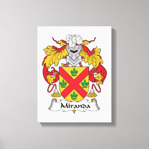 Miranda Family Crest Canvas Print