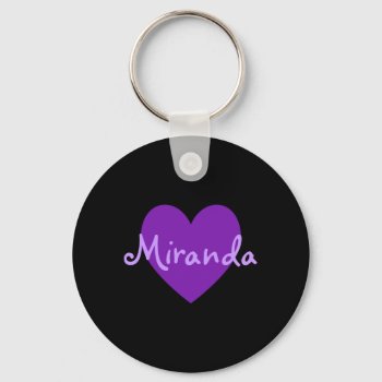 Miranda In Purple Keychain by purplestuff at Zazzle