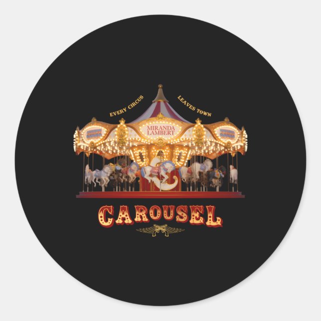 Miranda Lambert Carousel Classic Round Sticker (Front)