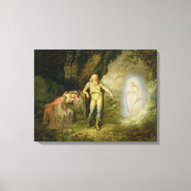 Miranda, Prospero and Ariel, from 'The Tempest' by Canvas Print (Front)