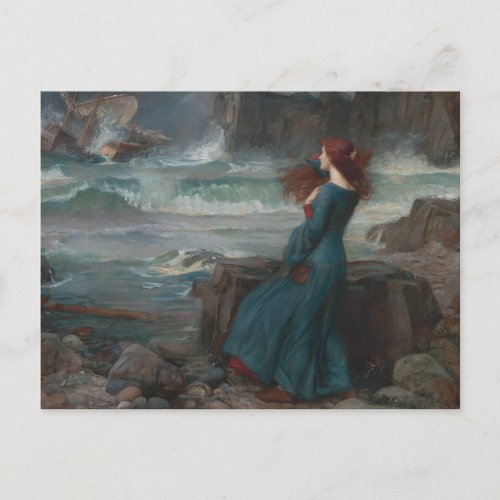 Miranda Tempest John William Waterhouse Art Postcard