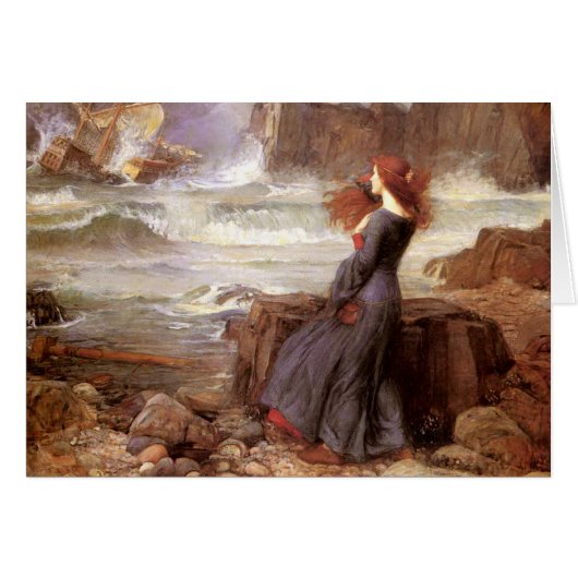 Miranda -- The Tempest by John William Waterhouse Cards (Front Horizontal)