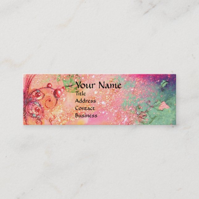 MIRANDOLINA Performing Arts,Costume Designer Pink Mini Business Card (Front)